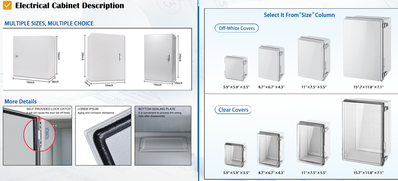 Caixa de junção de aço inoxidável à prova de poeira à prova d'água para gabinete de metal elétrico externo personalizado