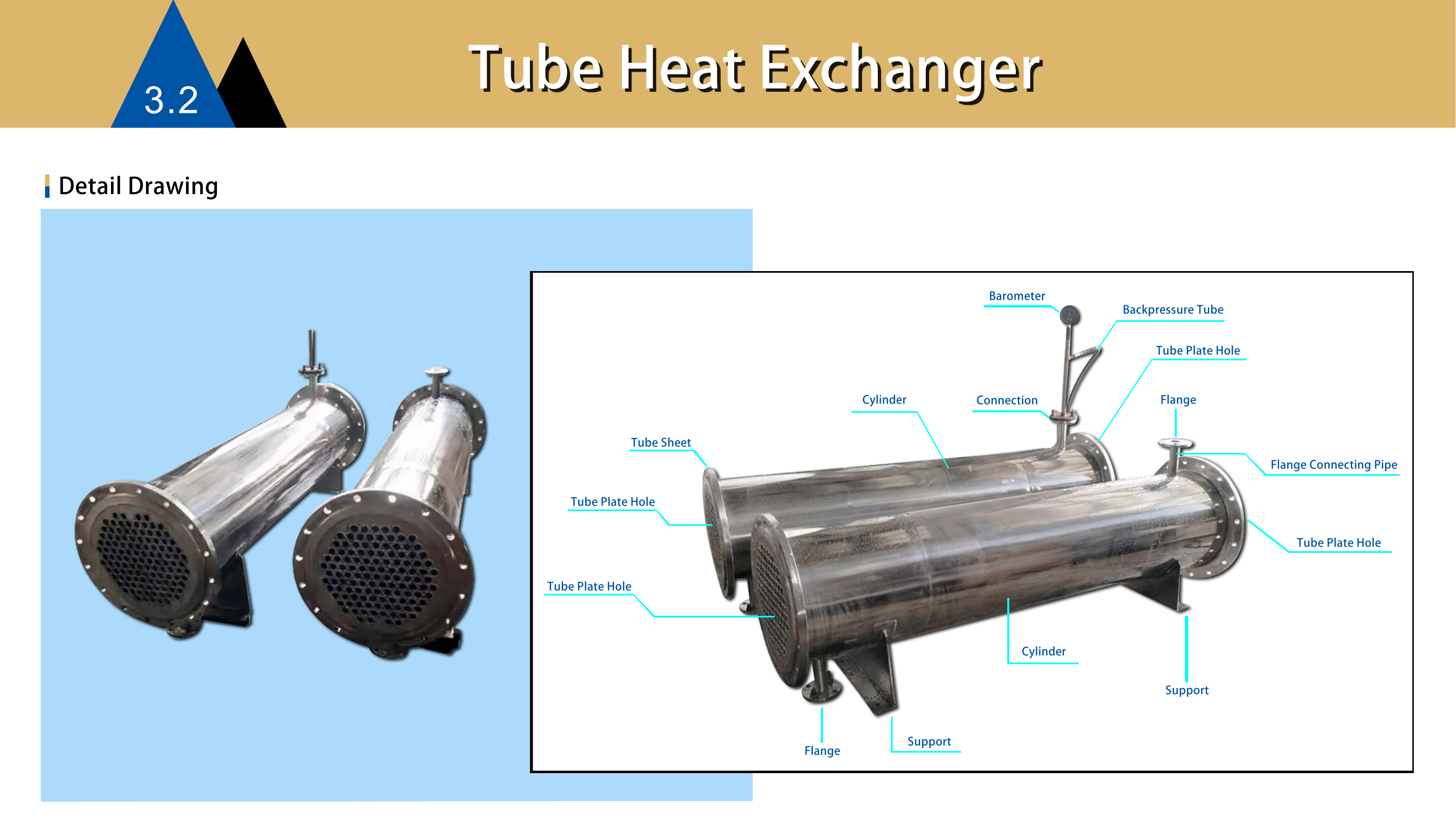 Água de aço inoxidável personalizada do condensador industrial de China para arejar o trocador de calor