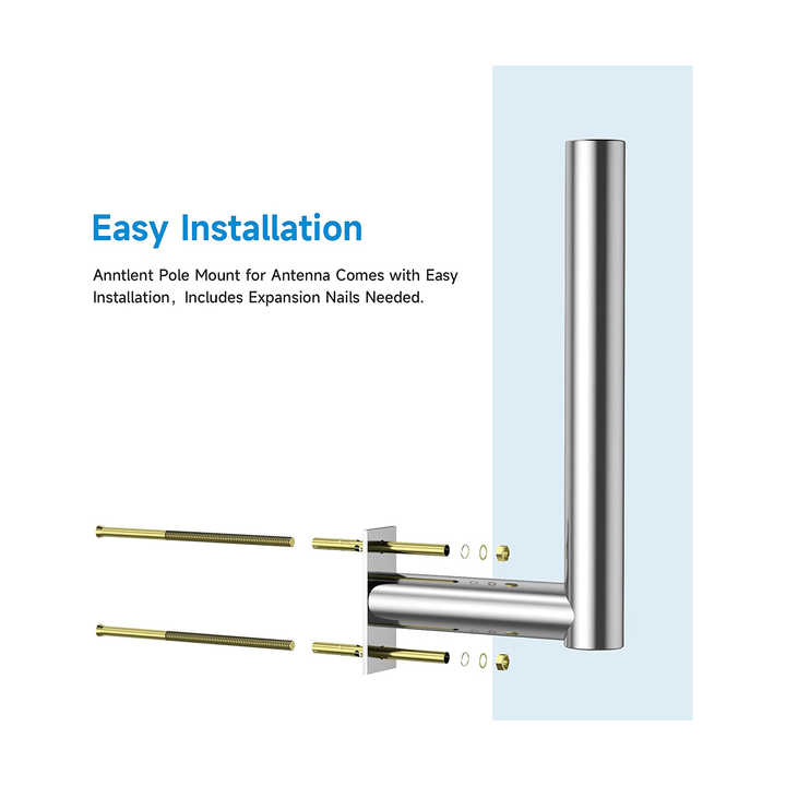 Suporte de montagem de antena tipo L DYMACHINE para poste de montagem de antena universal externa