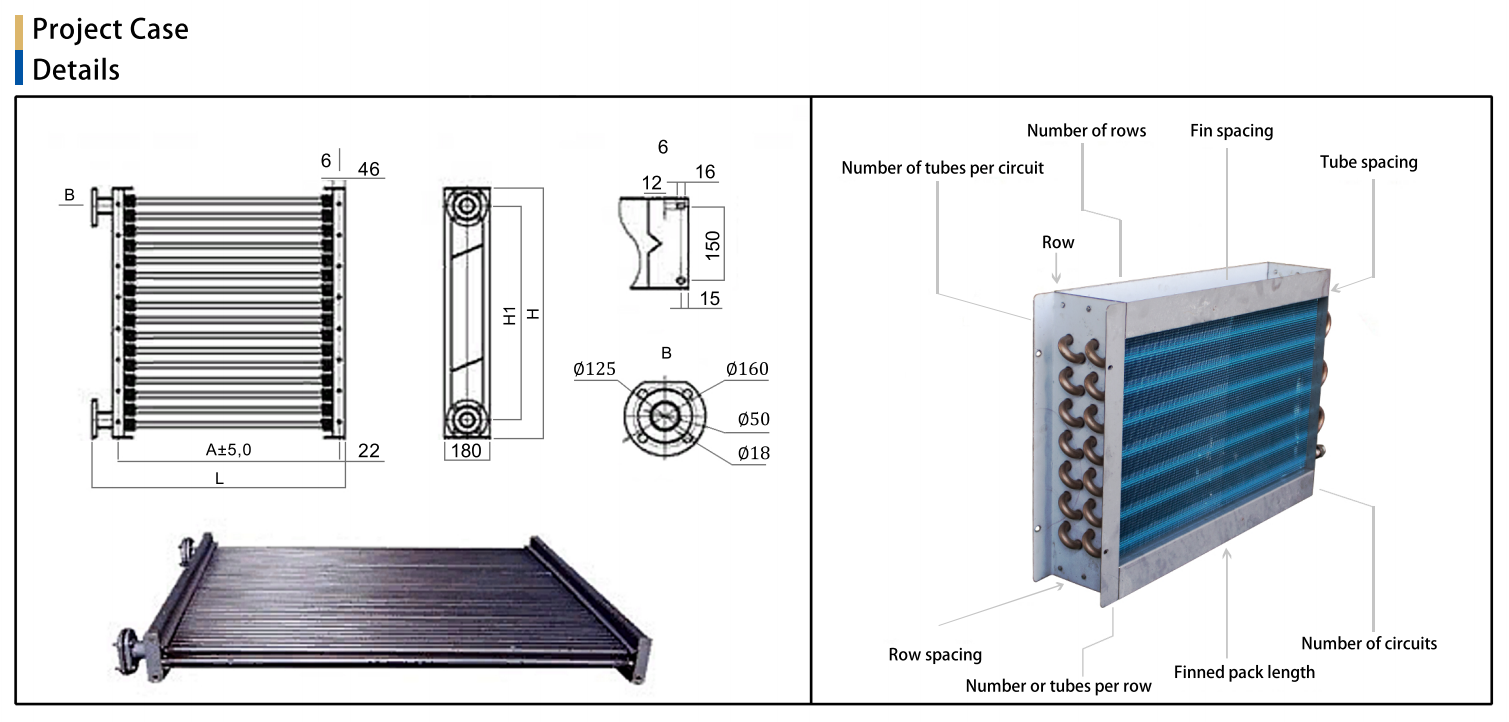 Máquina de transferência de calor de bobina OEM ODM de aço inoxidável do refrigerador de ar evaporativo de fabricação industrial