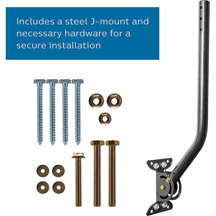 Suporte de montagem de antena de TV ajustável universal DYMACHINE Suportes J de aço