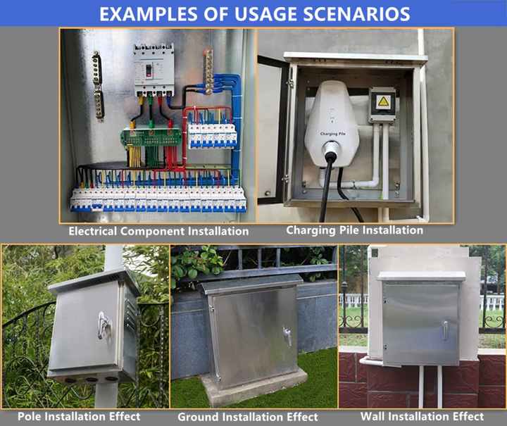 O projeto à prova de intempéries elétrico de aço inoxidável exterior da caixa do cerco encaixota o armário